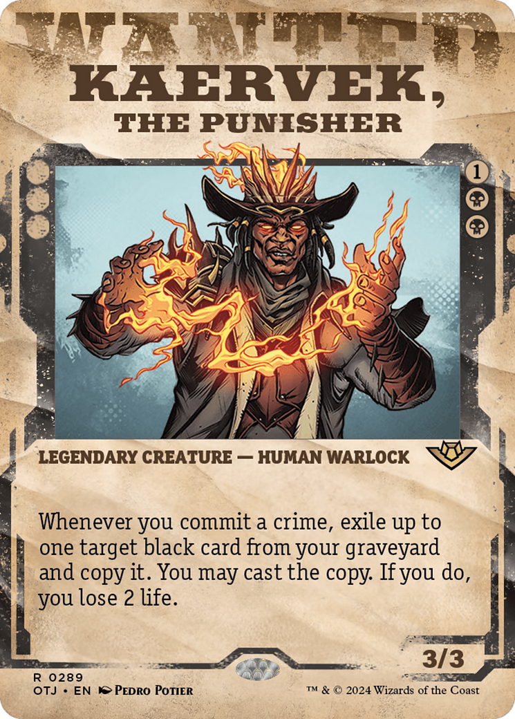 Kaervek, the Punisher (OTJ-289) [Outlaws of Thunder Junction]: (Showcase) (Borderless) Foil