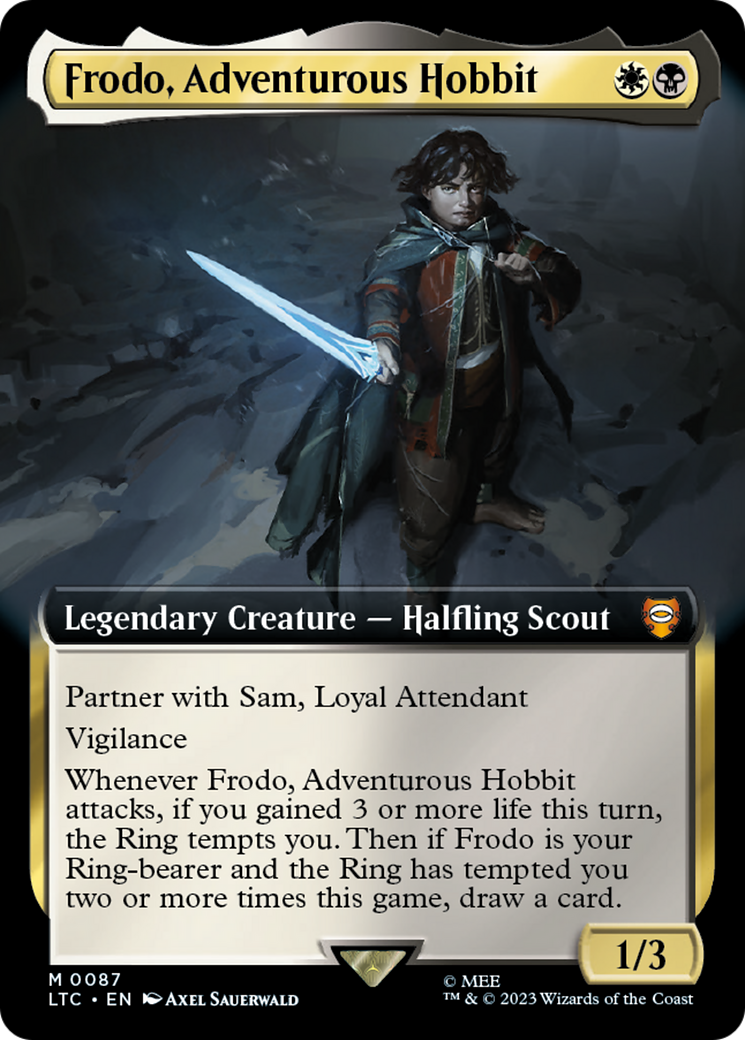 Frodo, Adventurous Hobbit (LTC-087) [Tales of Middle-earth Commander]: (Extended Art)