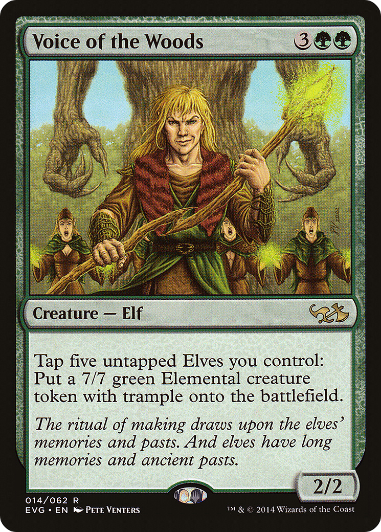 Voice of the Woods (DD3-014) [Duel Decks Anthology: Elves vs. Goblins] Foil