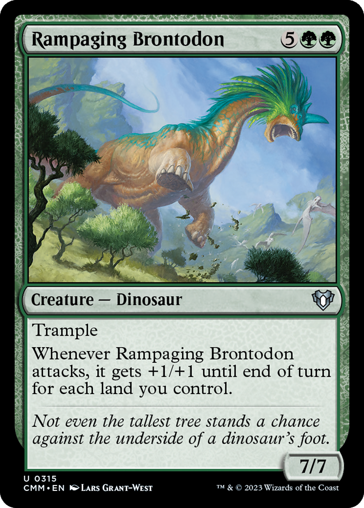 Rampaging Brontodon (CMM-315) [Commander Masters] Foil