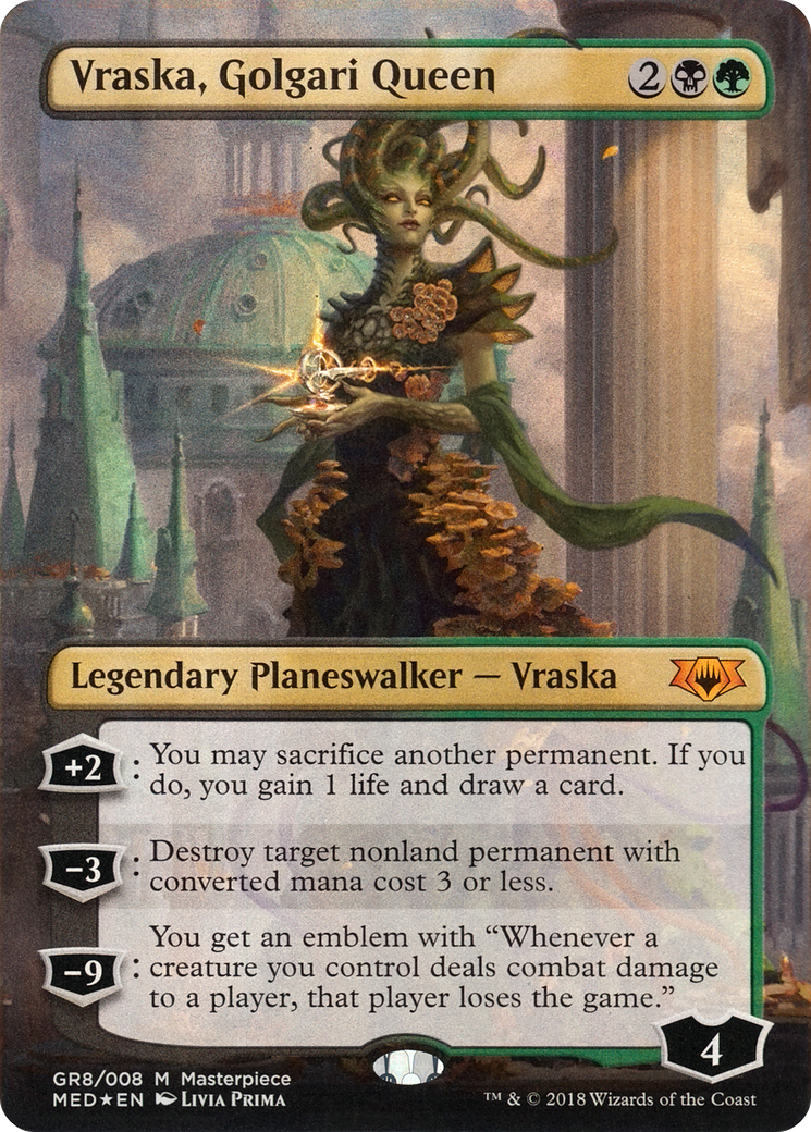 Vraska, Golgari Queen (MED-GR8) (Borderless) [Mythic Edition] Foil