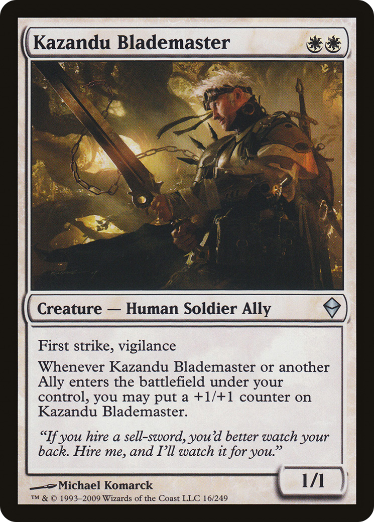 Kazandu Blademaster (ZEN-016) [Zendikar]