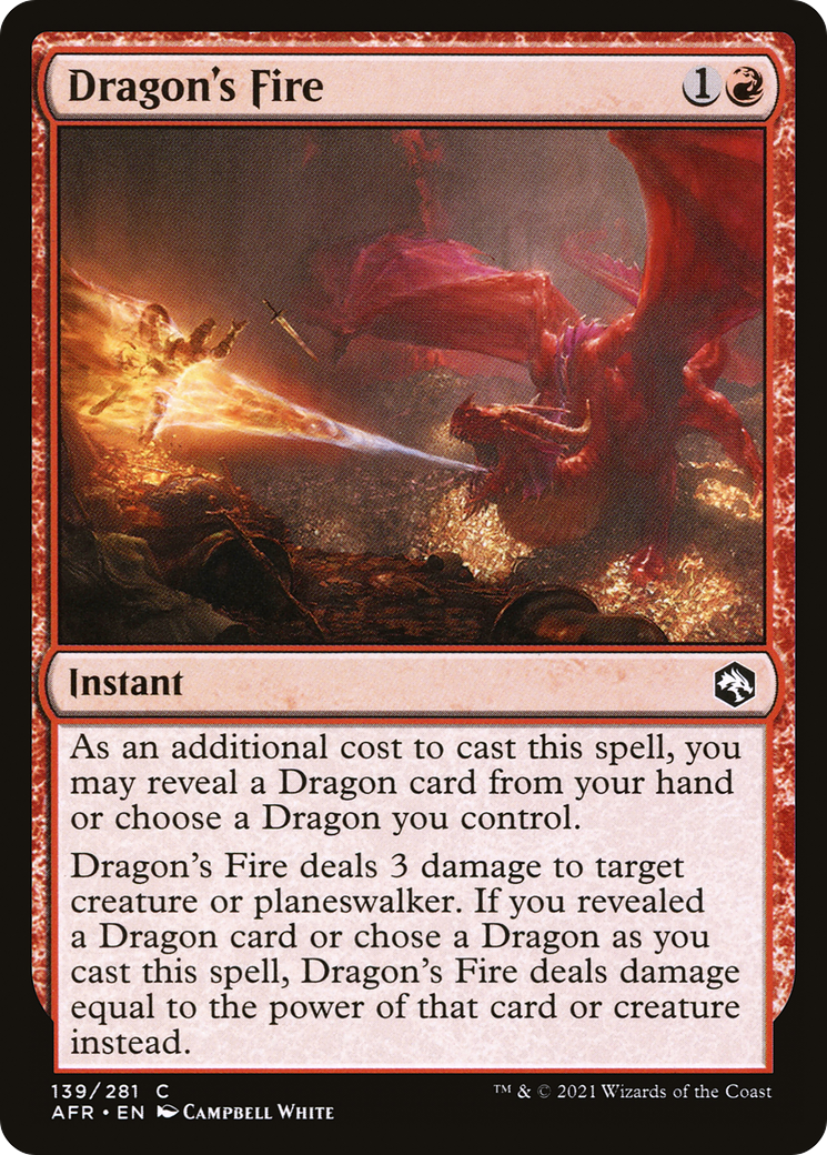 Dragon's Fire (AFR-139) [Adventures in the Forgotten Realms] Foil