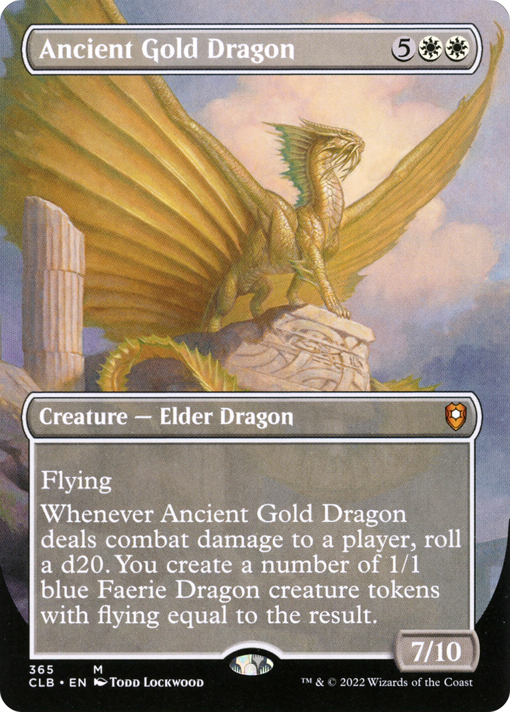 Ancient Gold Dragon (CLB-365) [Commander Legends: Battle for Baldur's Gate] (Borderless)