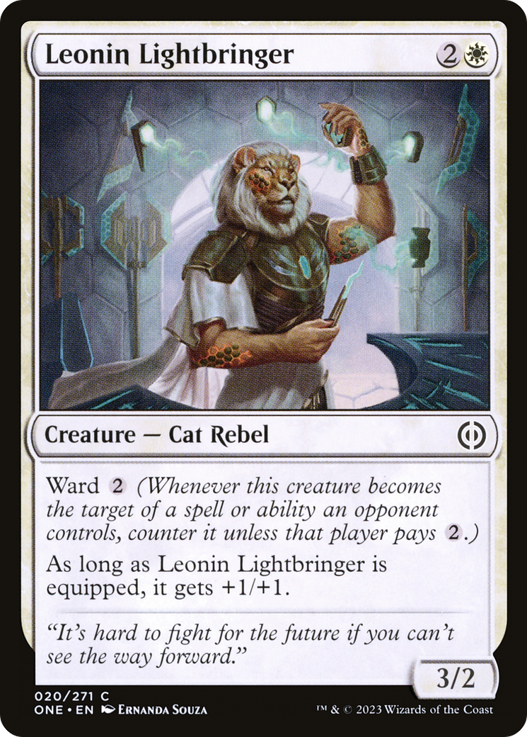 Leonin Lightbringer (ONE-020) [Phyrexia: All Will Be One] Foil