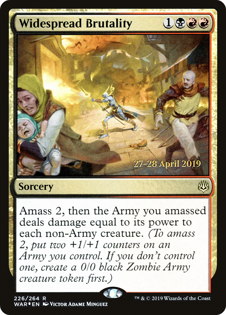 Widespread Brutality (PRE-226S) [War of the Spark Promos] Foil