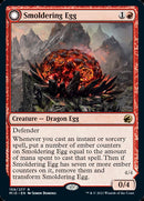 Smoldering Egg // Ashmouth Dragon (MID-159) [Innistrad: Midnight Hunt]: (Double Faced Transform) Foil