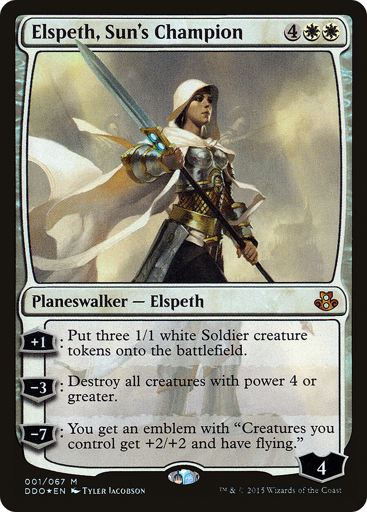 Elspeth, Sun's Champion (DDO-001) [Duel Decks: Elspeth vs. Kiora] Foil