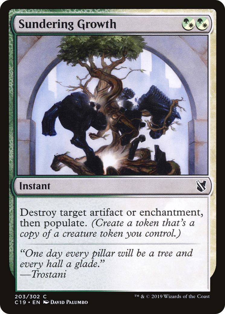 Sundering Growth (C19-203) [Commander 2019] Foil