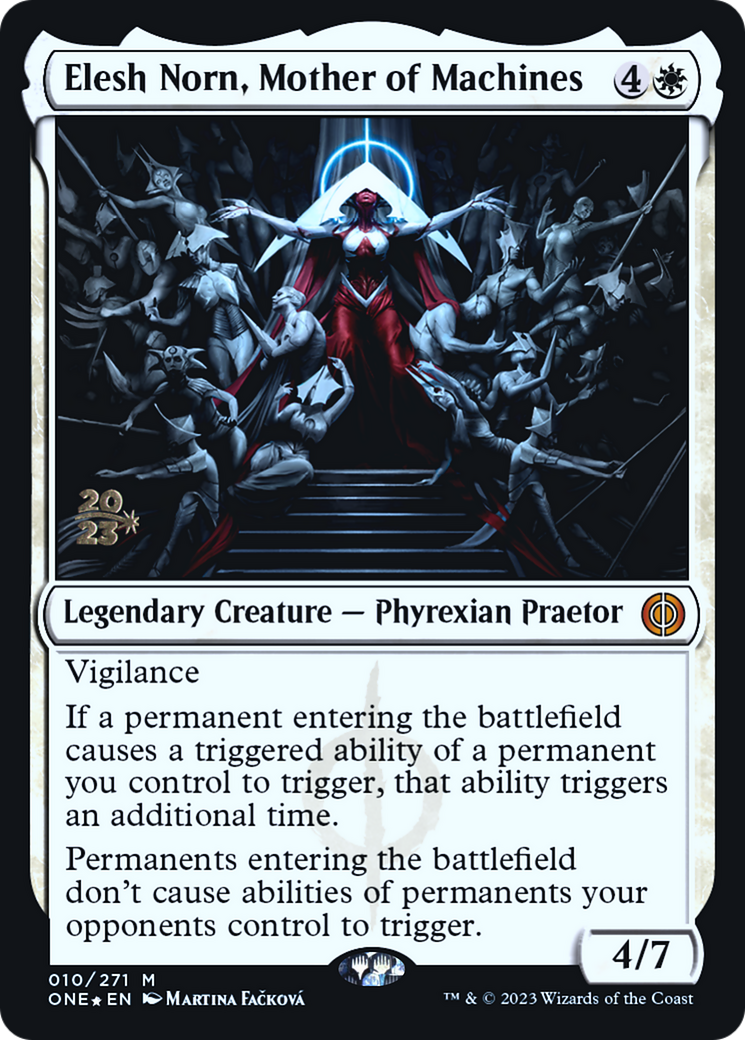 Elesh Norn, Mother of Machines (PRE-10S) [Phyrexia: All Will Be One Promos] Foil