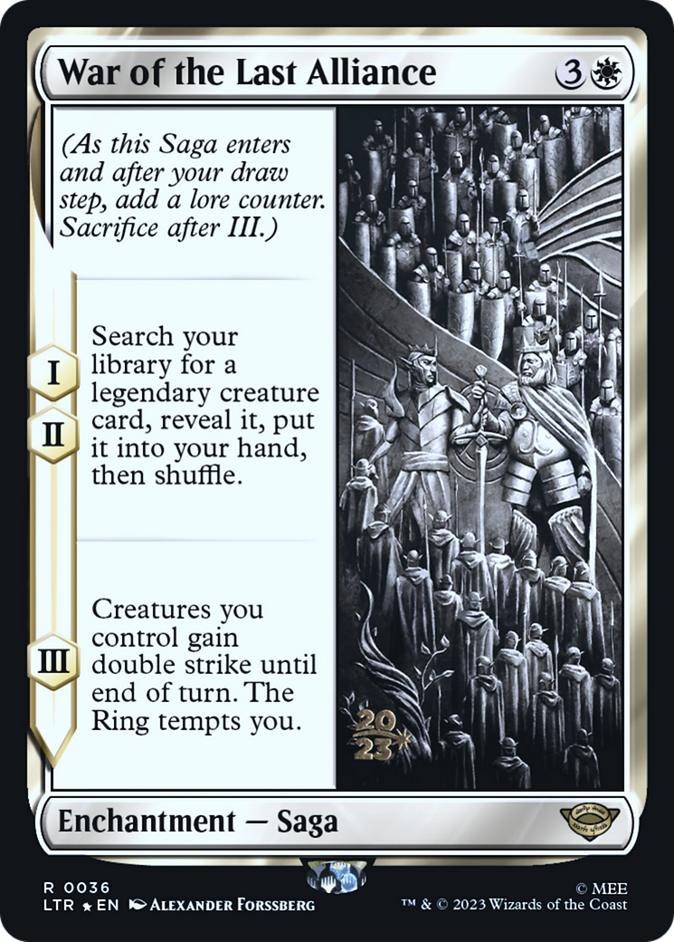 War of the Last Alliance (PRE-36S) [Tales of Middle-earth Promos] Foil