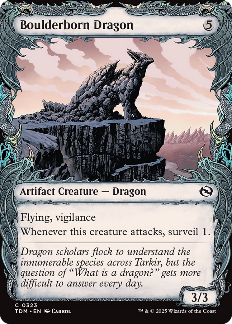 Boulderborn Dragon (TDM-323) [Tarkir: Dragonstorm]: (Showcase)