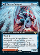 Torrent Sculptor // Flamethrower Sonata (STX-331) [Strixhaven: School of Mages]: (Extended Art) Foil