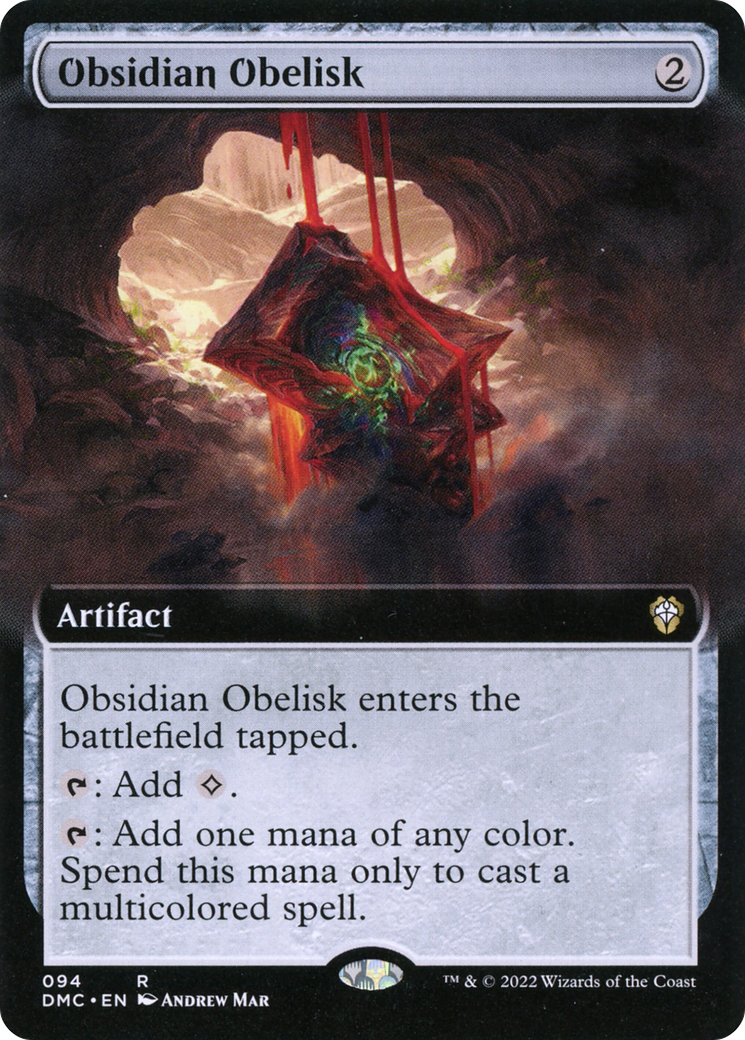 Obsidian Obelisk (Extended Art) (DMC-094) [Dominaria United Commander]