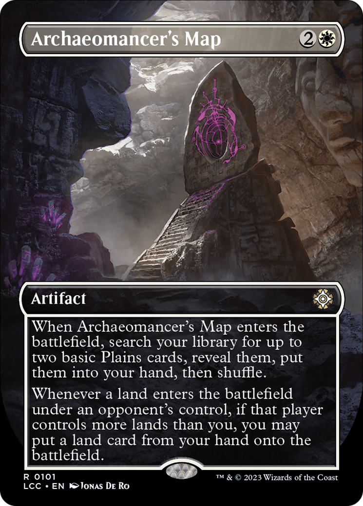 Archaeomancer's Map (LCC-101) [The Lost Caverns of Ixalan Commander] (Borderless) Foil