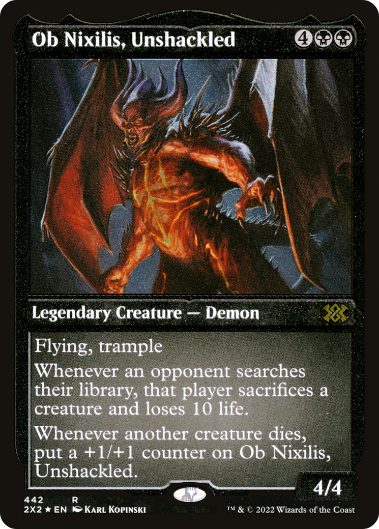 Ob Nixilis, Unshackled (Foil Etched) (2X2-442) [Double Masters 2022] Foil