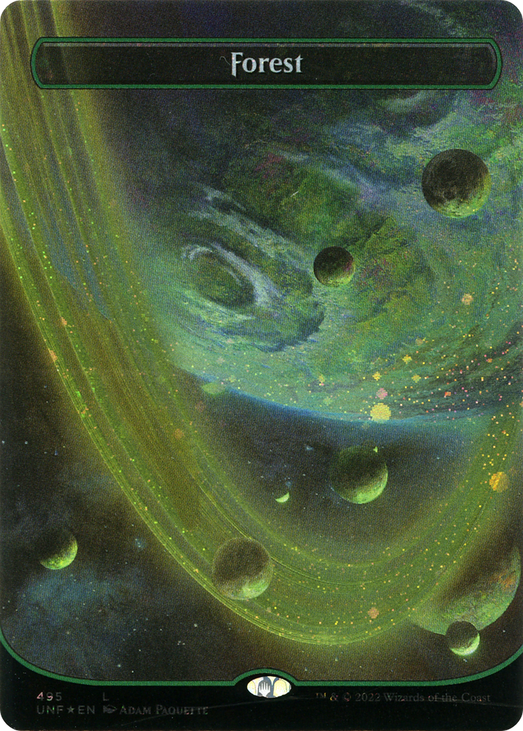 Forest (UNF-495) (Borderless) (Galaxy Foil) [Unfinity] Foil