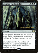 Awaken the Erstwhile (PRE-61S) [Ravnica Allegiance Promos] Foil