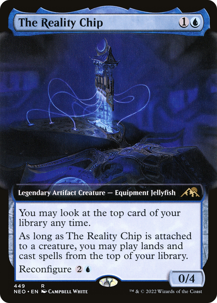 The Reality Chip (Extended Art) (NEO-449) [Kamigawa: Neon Dynasty]