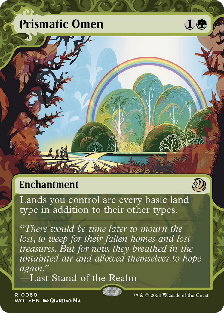 Prismatic Omen (WOT-060) [Wilds of Eldraine: Enchanting Tales]: (Showcase) (Borderless) Foil