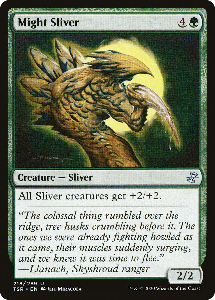 Might Sliver (TSR-218) [Time Spiral Remastered] Foil