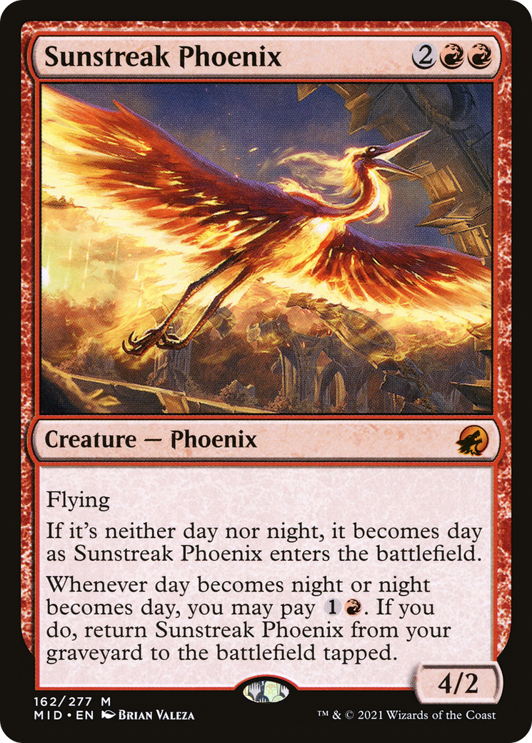 Sunstreak Phoenix (MID-162) [Innistrad: Midnight Hunt]