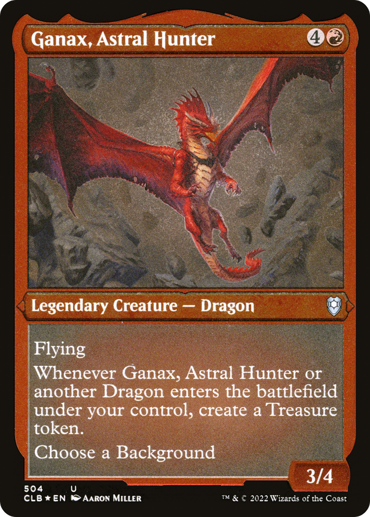Ganax, Astral Hunter (CLB-504) [Commander Legends: Battle for Baldur's Gate] Etched Foil