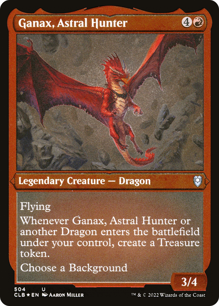 Ganax, Astral Hunter (Foil Etched) (CLB-504) [Commander Legends: Battle for Baldur's Gate] Foil
