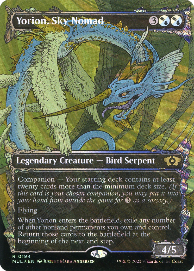 Yorion, Sky Nomad (Halo Foil) (MUL-194) (Showcase) (Borderless) [Multiverse Legends] Foil