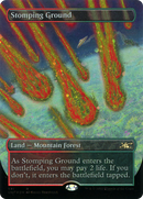 Stomping Ground (Borderless) (Galaxy Foil) (UNF-531) [Unfinity] Foil