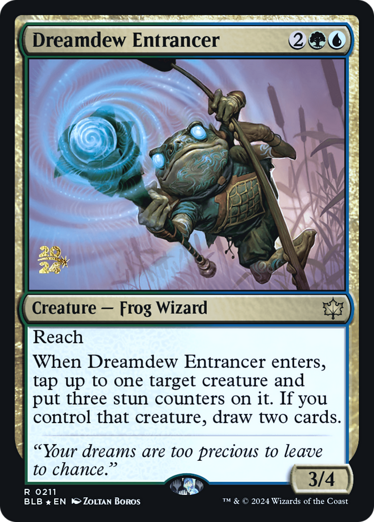 Dreamdew Entrancer (PRE-211S) [Bloomburrow Promos] Foil