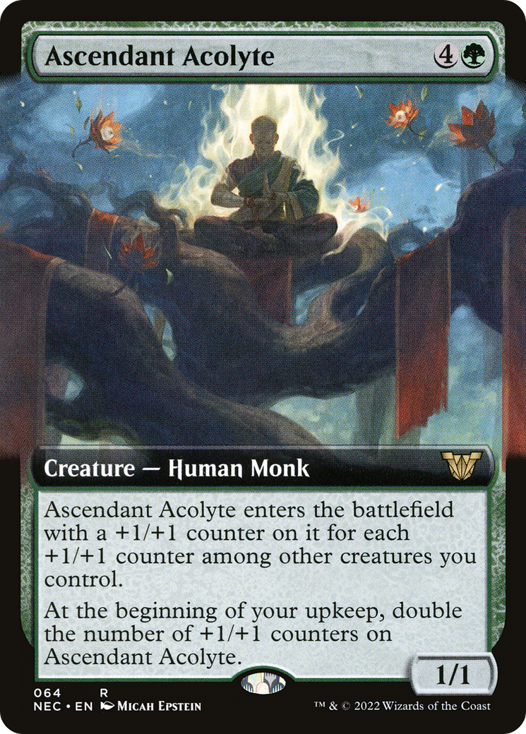 Ascendant Acolyte (Extended Art) (NEC-064) [Neon Dynasty Commander]