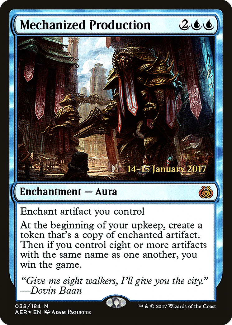 Mechanized Production (PRE-38S) [Aether Revolt Promos] Foil