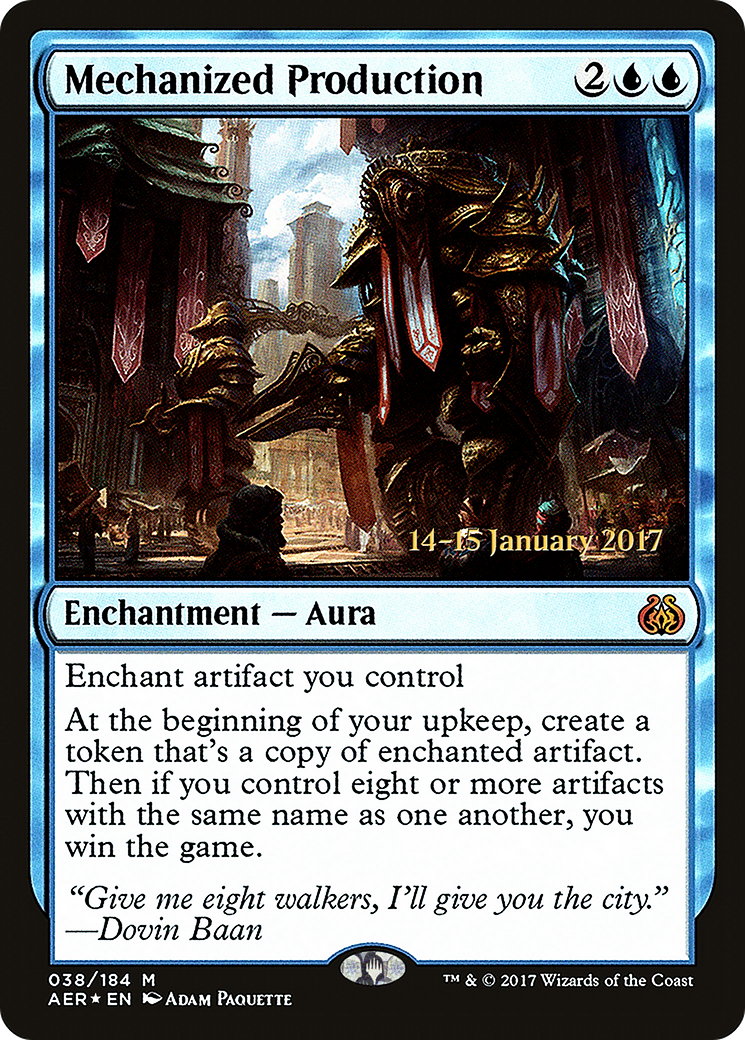 Mechanized Production (PRE-38S) [Aether Revolt Promos] Foil