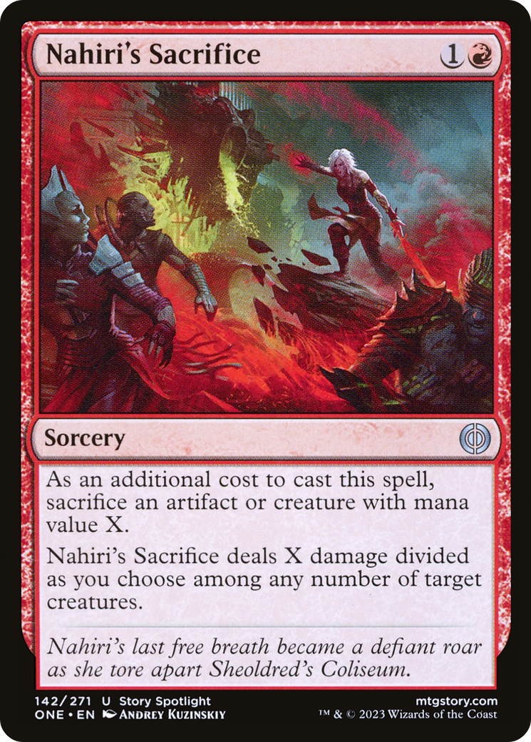 Nahiri's Sacrifice (ONE-142) [Phyrexia: All Will Be One]