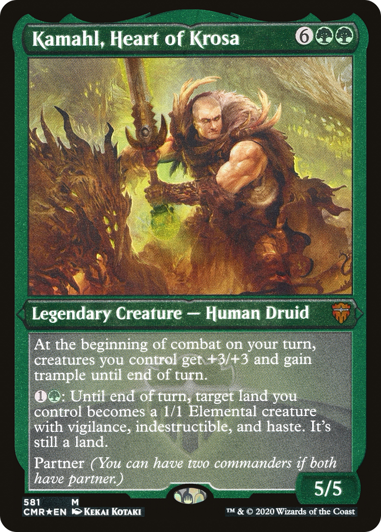 Kamahl, Heart of Krosa (CMR-581) [Commander Legends] Etched Foil