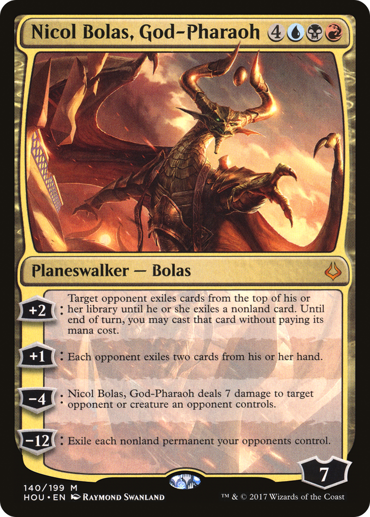 Nicol Bolas, God-Pharaoh (HOU-140) [Hour of Devastation] Foil