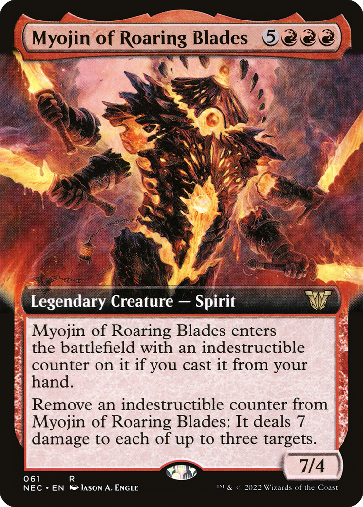 Myojin of Roaring Blades (Extended Art) (NEC-061) [Neon Dynasty Commander]