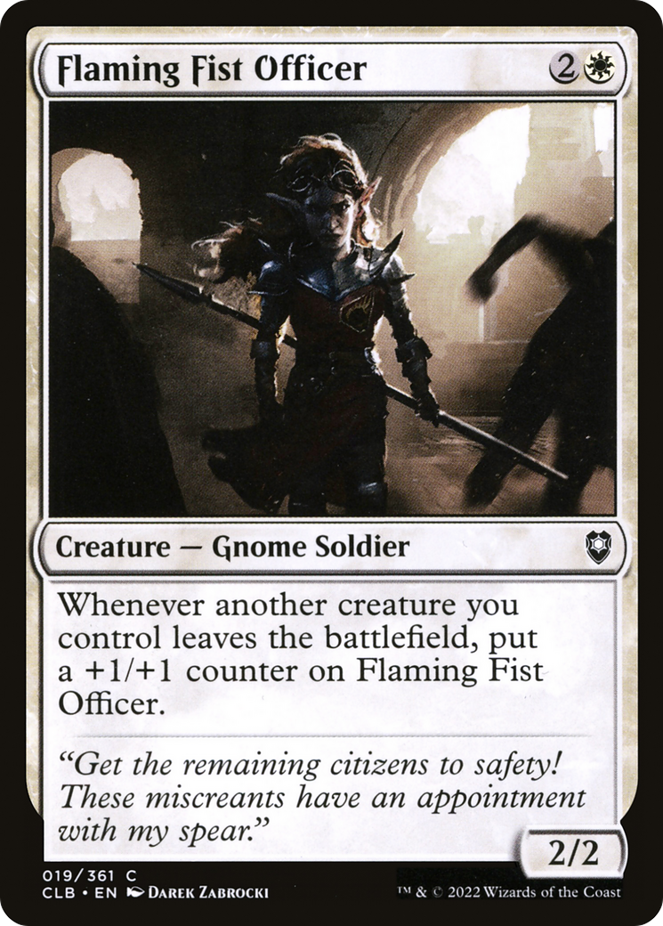 Flaming Fist Officer (CLB-019) [Commander Legends: Battle for Baldur's Gate]