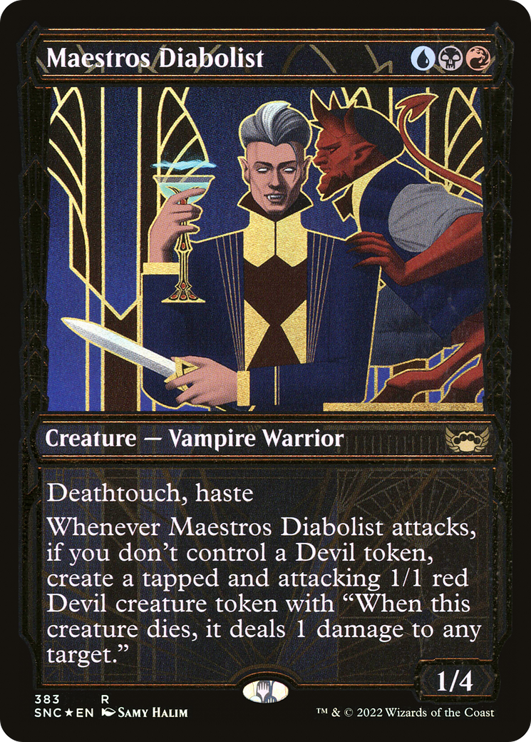 Maestros Diabolist (SNC-383) [Streets of New Capenna]: (Showcase) Foil