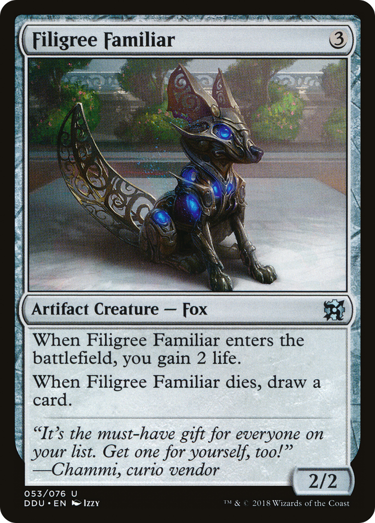 Filigree Familiar (DDU-053) [Duel Decks: Elves vs. Inventors]