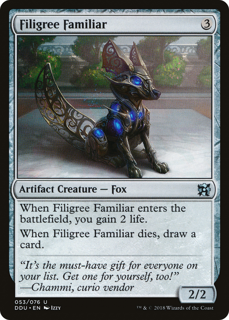 Filigree Familiar (DDU-053) [Duel Decks: Elves vs. Inventors]