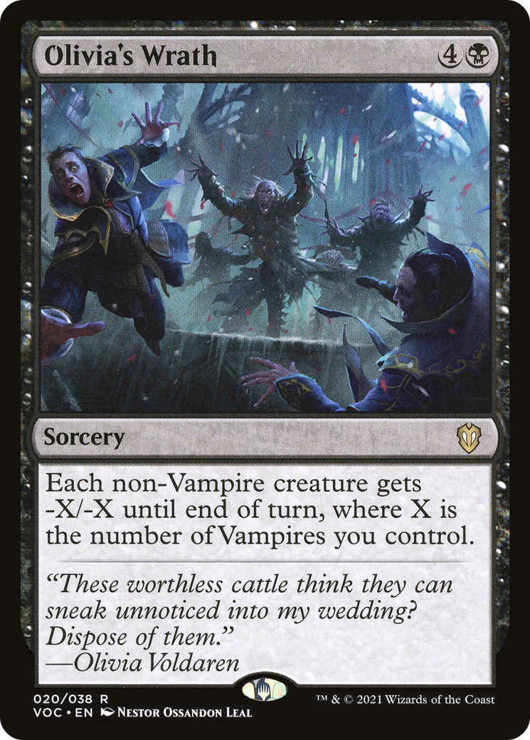 Olivia's Wrath (VOC-020) [Crimson Vow Commander]