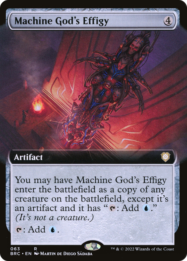 Machine God's Effigy (Extended Art) (BRC-063) [The Brothers' War Commander]