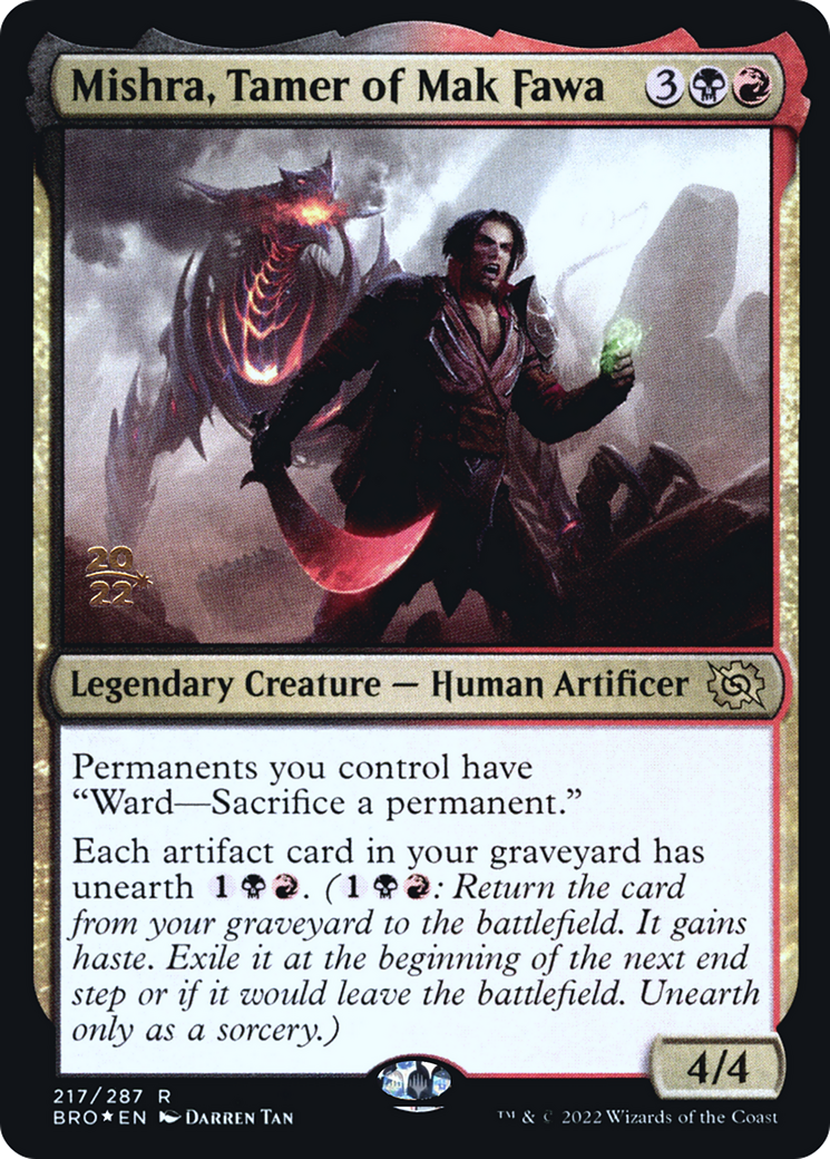 Mishra, Tamer of Mak Fawa (PRE-217S) [The Brothers' War Promos] Foil