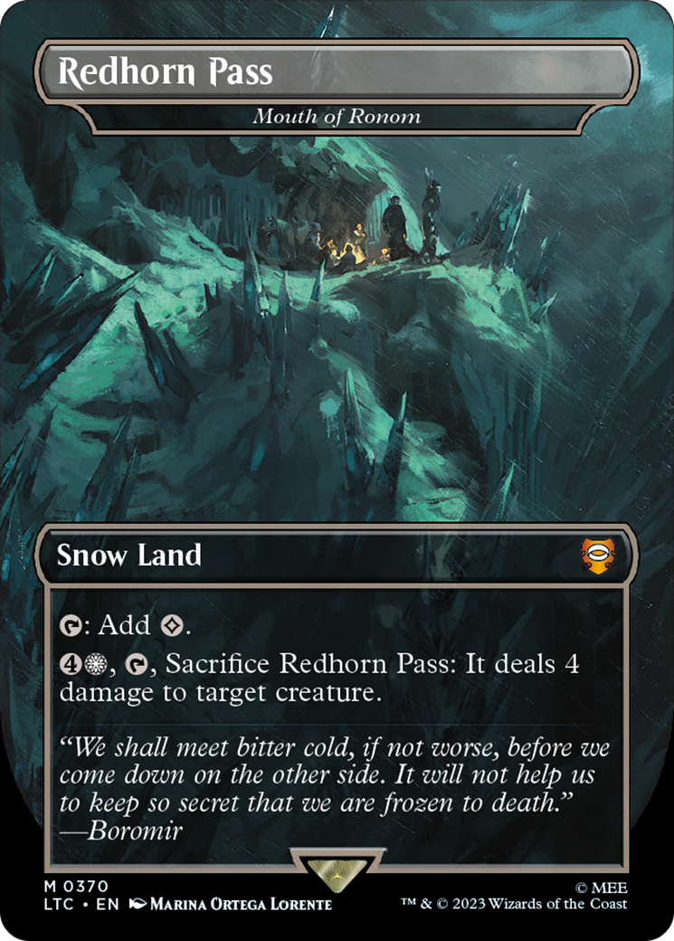 Redhorn Pass - Mouth of Ronom (LTC-370) [Tales of Middle-earth Commander] / Redhorn Pass (Borderless) Foil