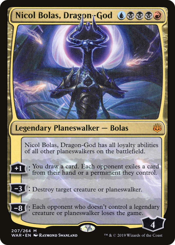 Nicol Bolas, Dragon-God (WAR-207) [War of the Spark] Foil