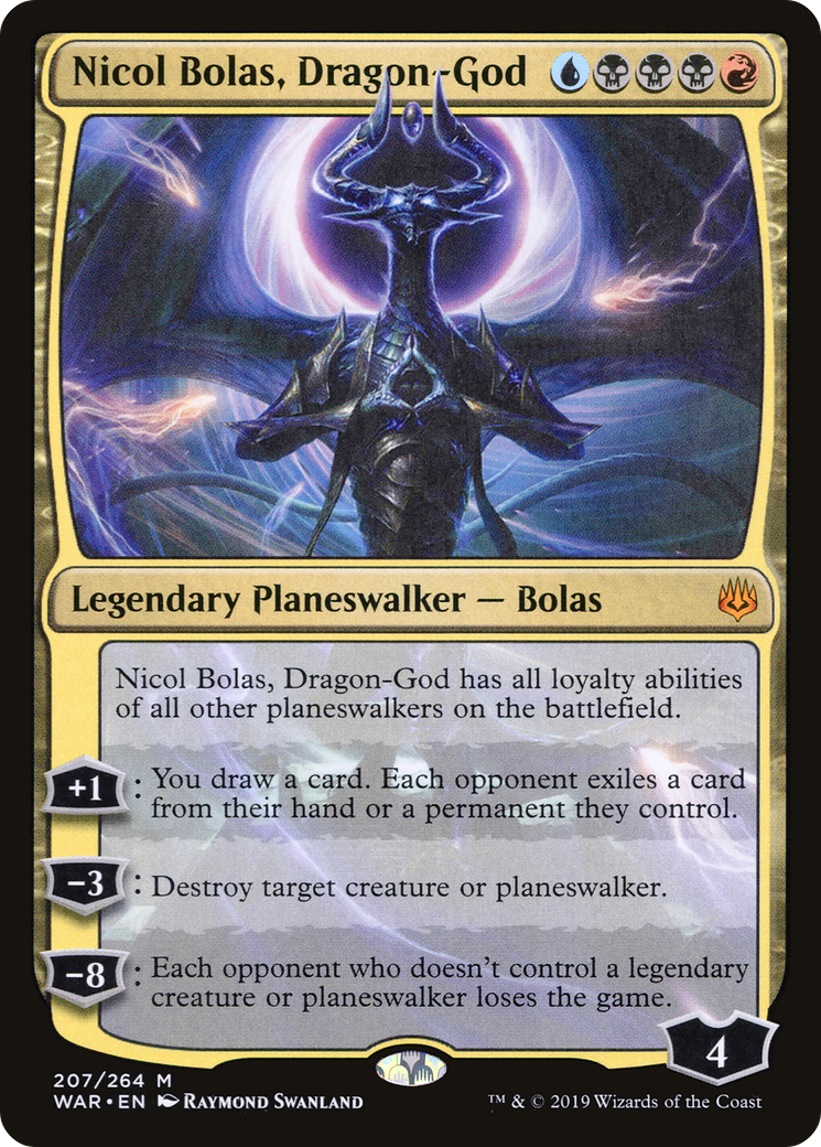 Nicol Bolas, Dragon-God (WAR-207) [War of the Spark] Foil