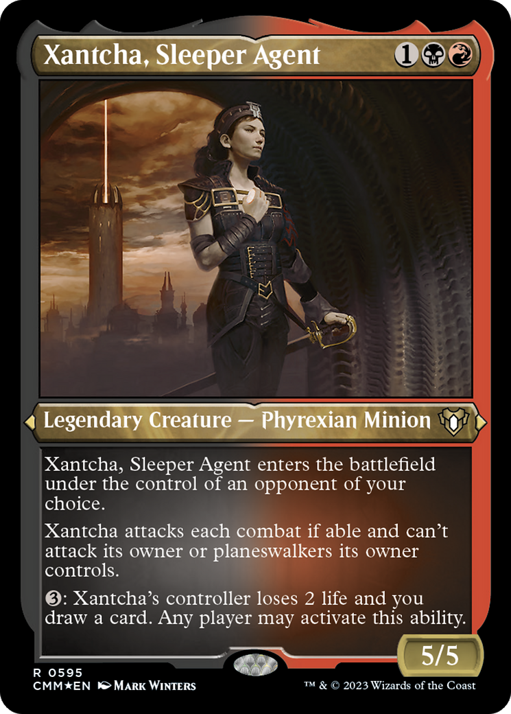 Xantcha, Sleeper Agent (CMM-595) [Commander Masters] Etched Foil