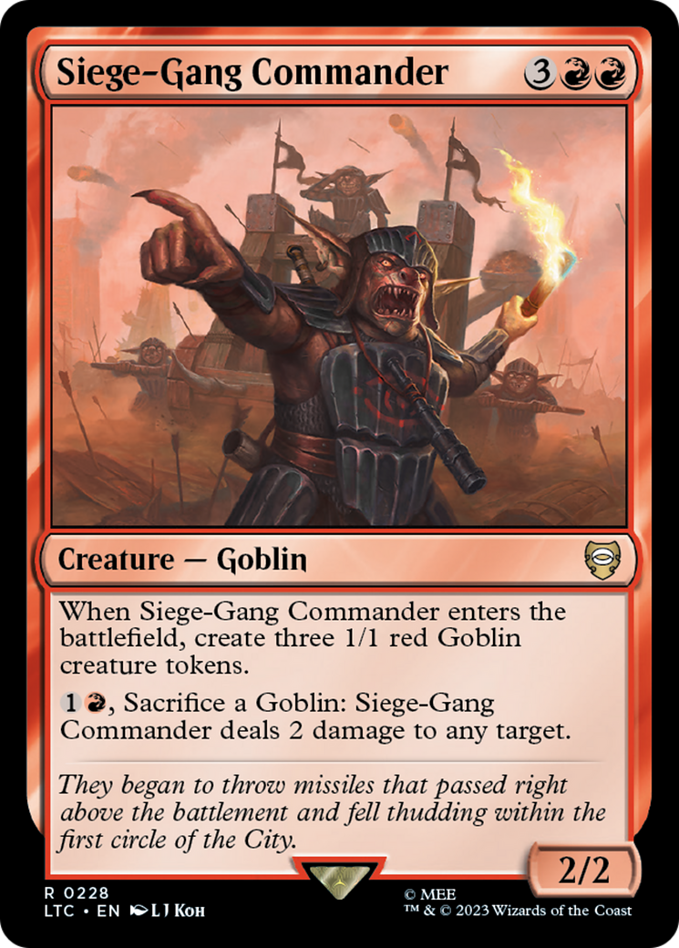 Siege-Gang Commander (LTC-228) [Tales of Middle-earth Commander]